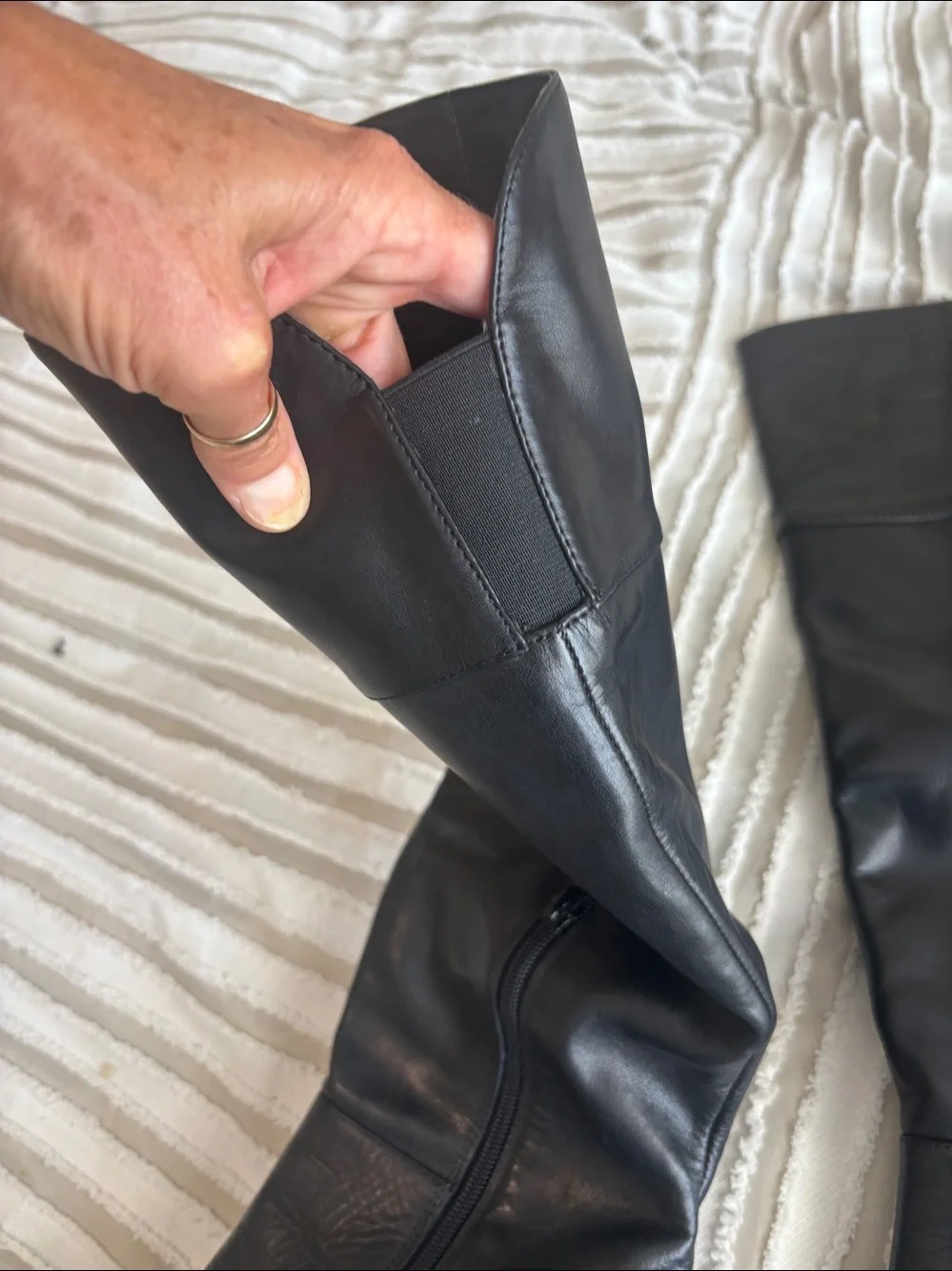 Audrey Brooke Stiletto over the knee leather boots size 8